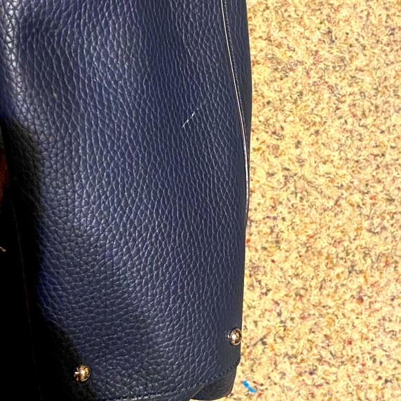 Dooney & Bourke Blue Pebbled Leather Tote - Picture 8 of 9